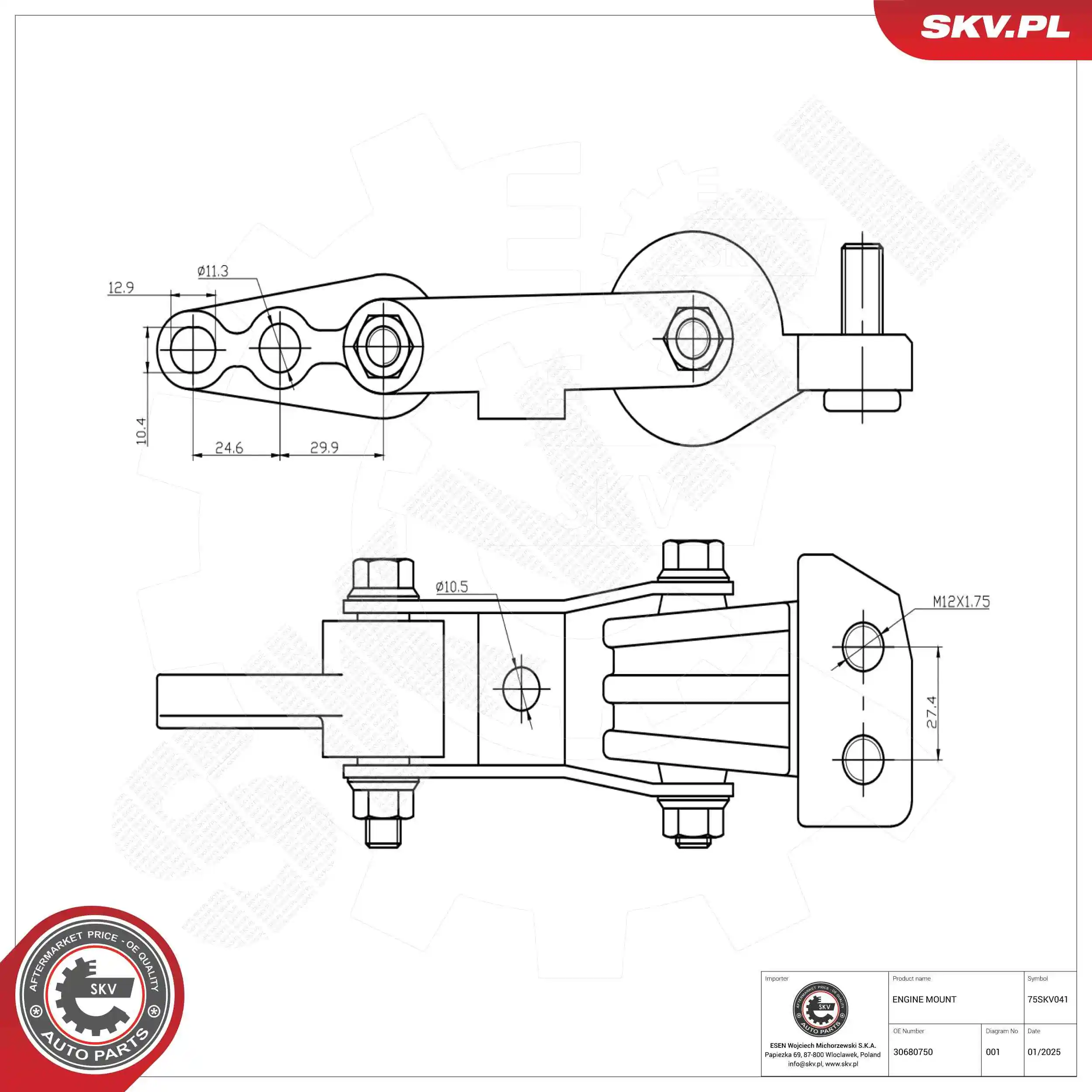Mounting, engine